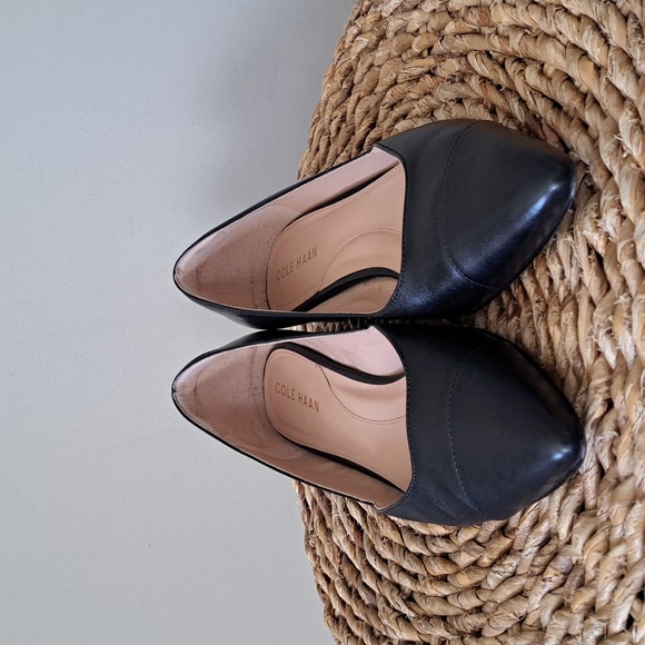 Cole Haan Womens Leah Skimmer Black Leather Dress Pointed Toe Flats S-7.5 - Picture 3 of 9